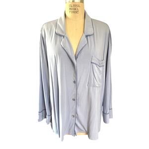 HATCH Ultra Soft Jersey PJ Top in Pale Blue Size XL XLarge